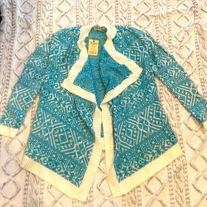 Pink Rose cardigan sweater